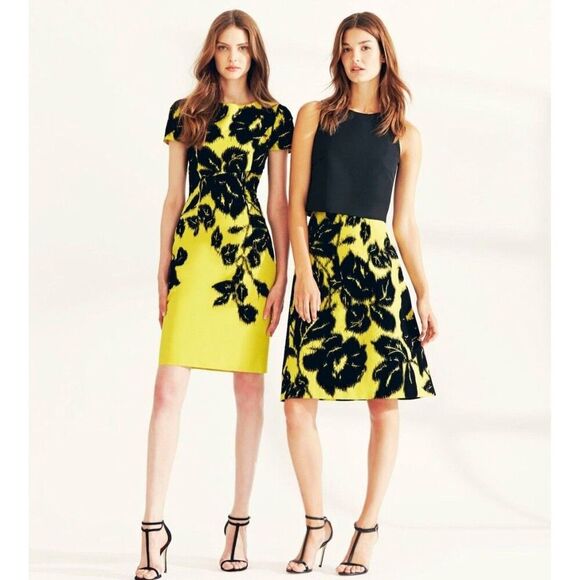 Carolina Herrera Dresses & Skirts - $3,490 Carolina Herrera Sleeveless Tromp L'oeil Dress Size: 4 YELLOW BLACK